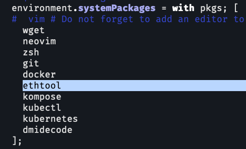 Installing ethtool