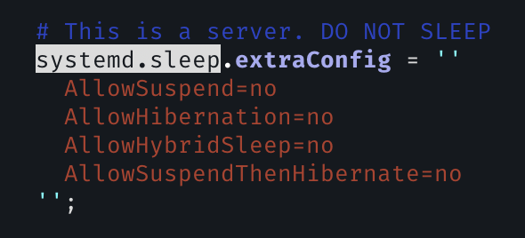 Systemd configuration for sleep behavior